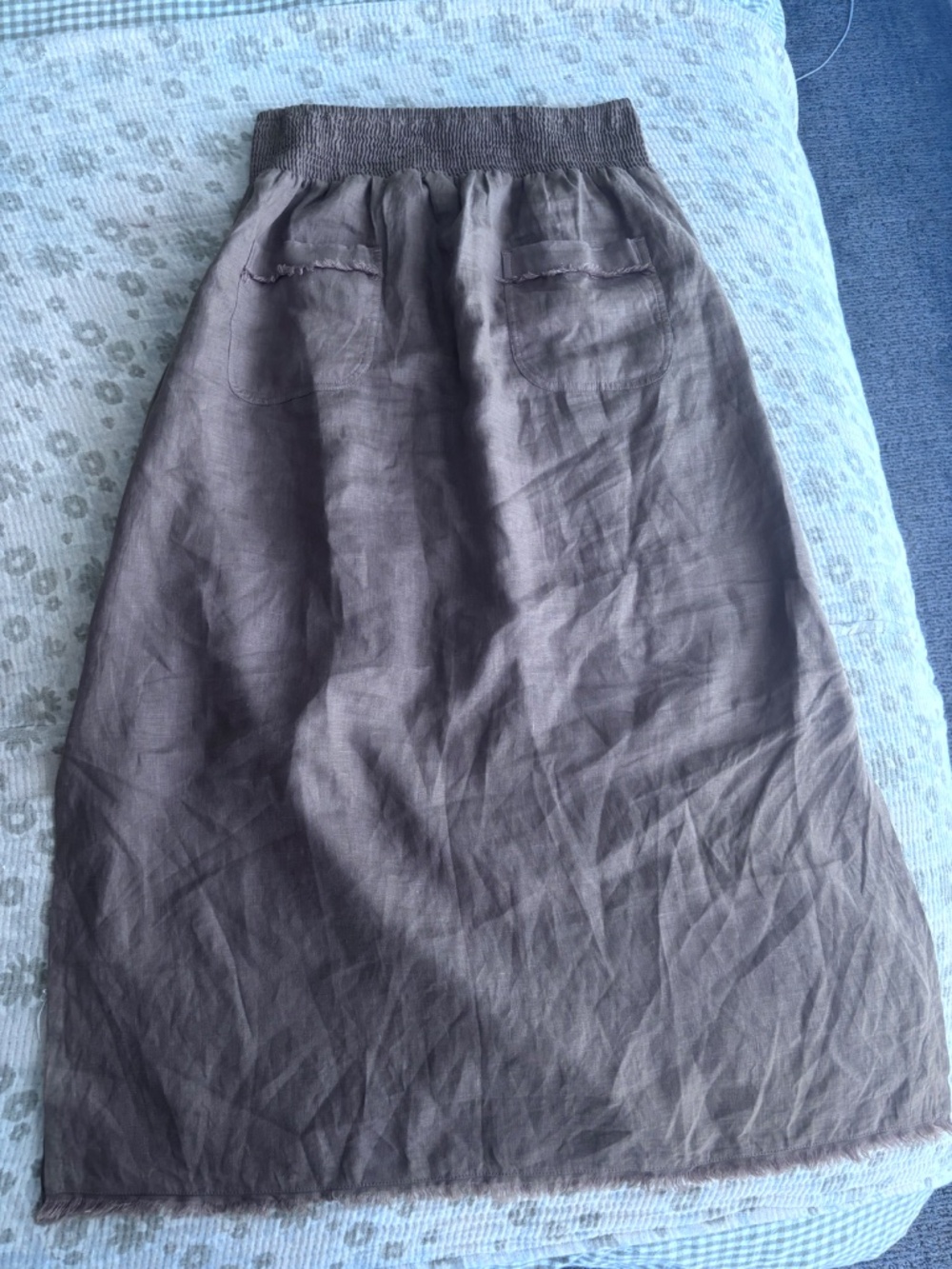 Nomad Aurora French Linen Skirt Cinnamon Size M - Picture 3 of 4